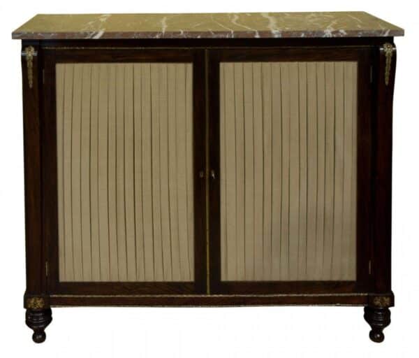 Regency Faux rosewood side cabinet - Image 6