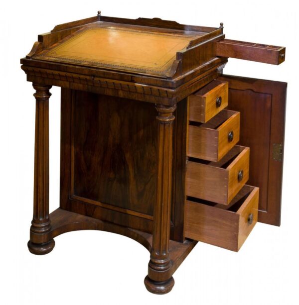 Regency rosewood davenport circa 1820 - Image 8