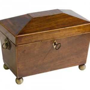 Regency rosewood tea caddy Antique Boxes