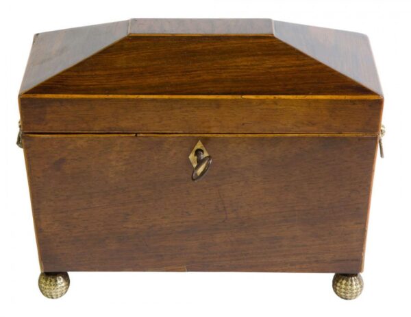 Regency rosewood tea caddy - Image 5