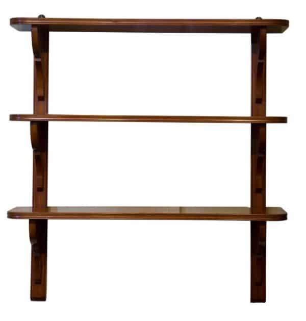 Set of 3 mahogany wall shelves - Image 6