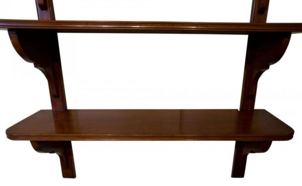Set of 3 mahogany wall shelves - Image 4
