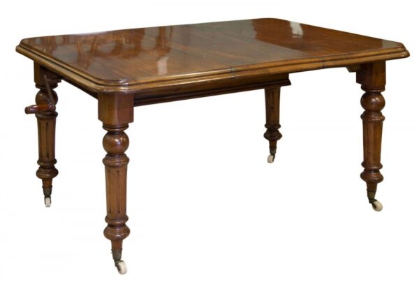 Victorian single leaf mahogany dining table Antique Furniture 3