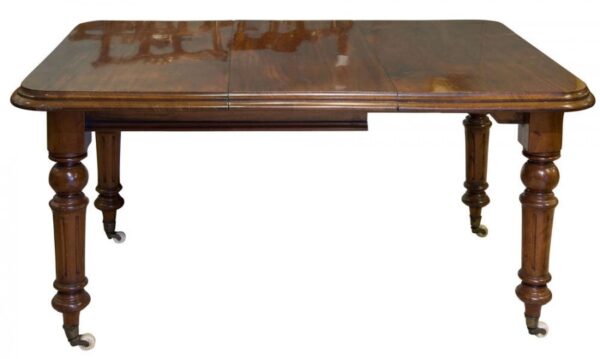 Victorian single leaf mahogany dining table - Image 2