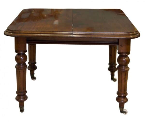 Victorian single leaf mahogany dining table - Image 6