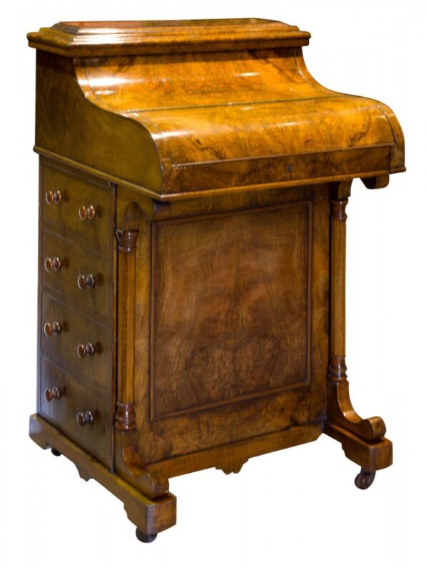 Victorian walnut metamorphic davenport circa 1860 Antique Furniture 3