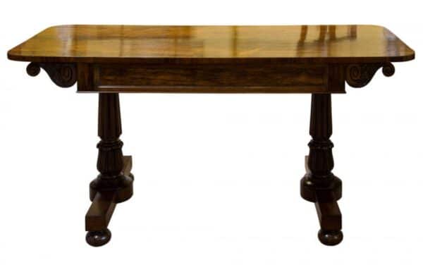 William IV Rosewood Library Table Antique Furniture 7