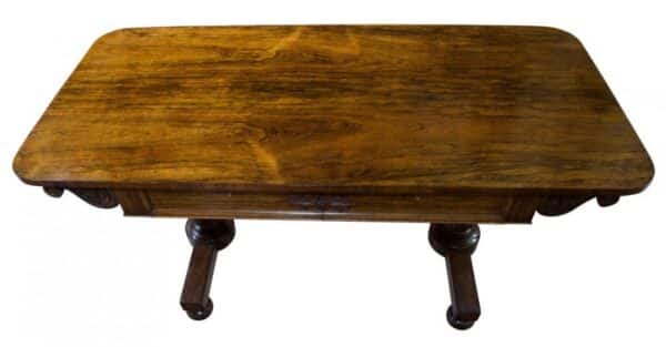 William IV Rosewood Library Table Antique Furniture 5