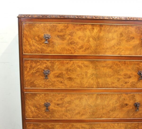 Burr Walnut Chest of Drawers Antique Antique Chest Of Drawers 7