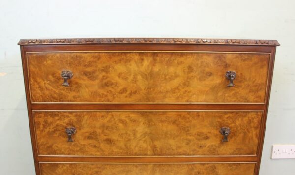 Burr Walnut Chest of Drawers Antique Antique Chest Of Drawers 8