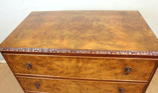 Burr Walnut Chest of Drawers Antique Antique Chest Of Drawers 9