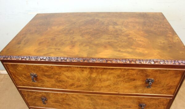 Burr Walnut Chest of Drawers - Image 7