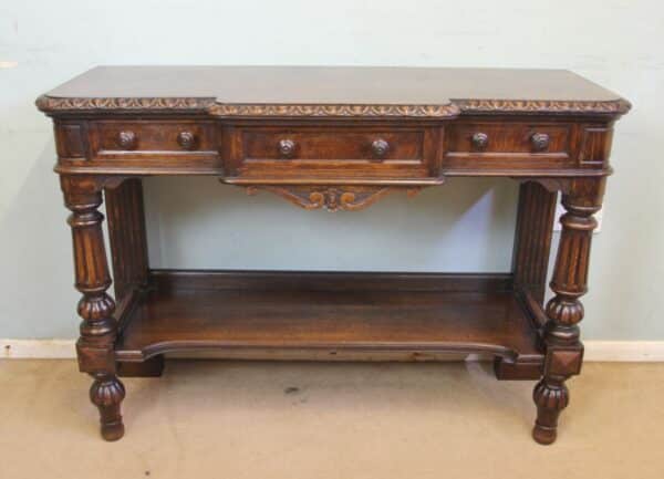 Antique Oak Victorian Shaped Sideboard Server. Antique Antique Sideboards 4