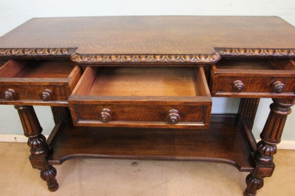 Antique Oak Victorian Shaped Sideboard Server. Antique Antique Sideboards 16