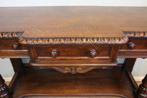 Antique Oak Victorian Shaped Sideboard Server. Antique Antique Sideboards 18