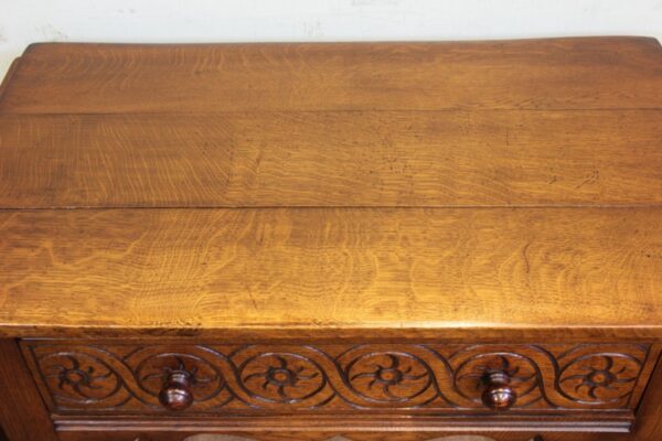 Single Drawer Oak Side Table - Image 8