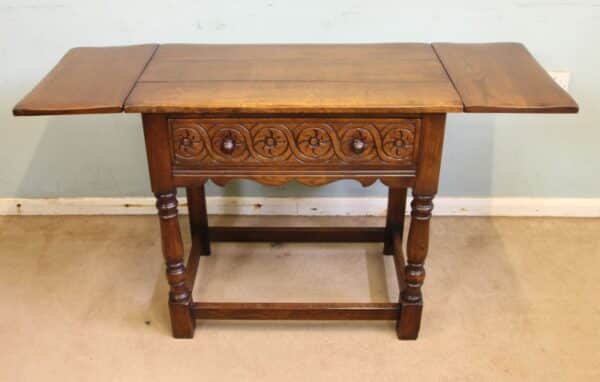 Single Drawer Oak Side Table Antique Antique Tables 11