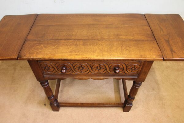Single Drawer Oak Side Table Antique Antique Tables 12