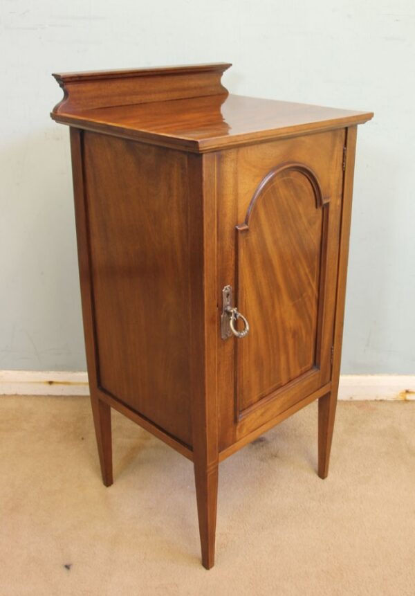 Antique Edwardian Mahogany Inlaid Cabinet. Sold - Image 4