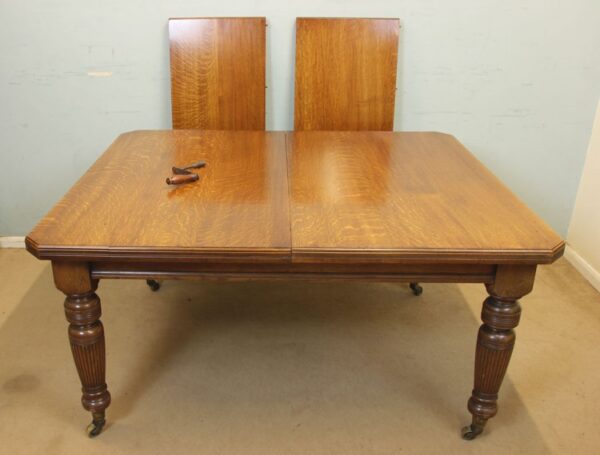 Antique Victorian Oak Extending Dining Table Eight to Ten Seater. Antique Antique Furniture 8