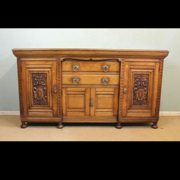 Antique Late 19th Century Oak Sideboard Dresser Base