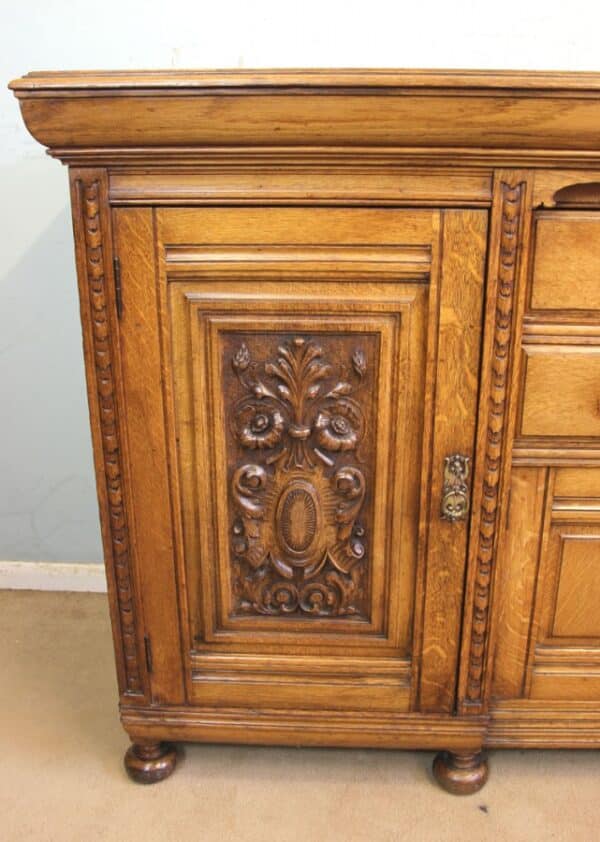 Antique Late 19th Century Oak Sideboard Dresser Base Sold - Image 11