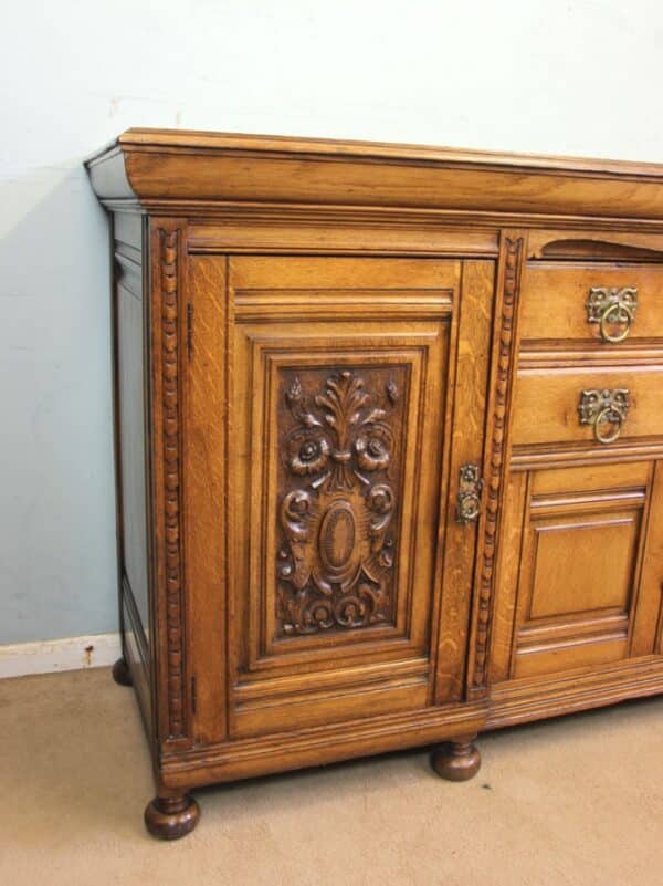 Antique Late 19th Century Oak Sideboard Dresser Base Sold - Image 12