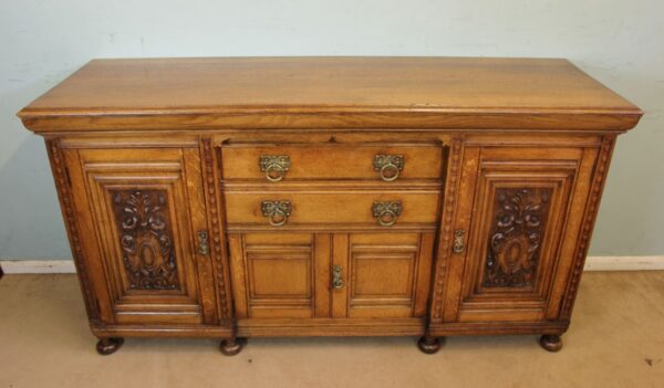 Antique Late 19th Century Oak Sideboard Dresser Base Sold - Image 3