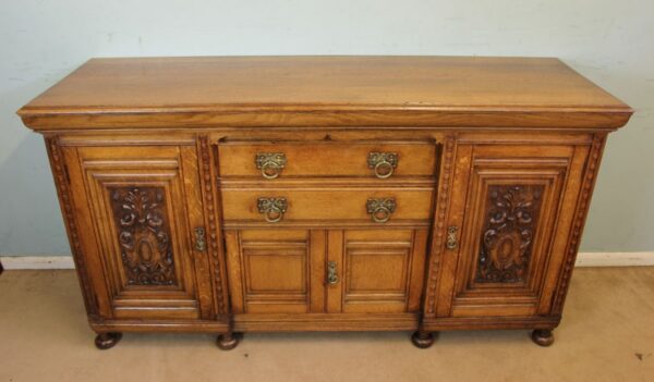 Antique Late 19th Century Oak Sideboard Dresser Base Sold Dining Antique Sideboards 5