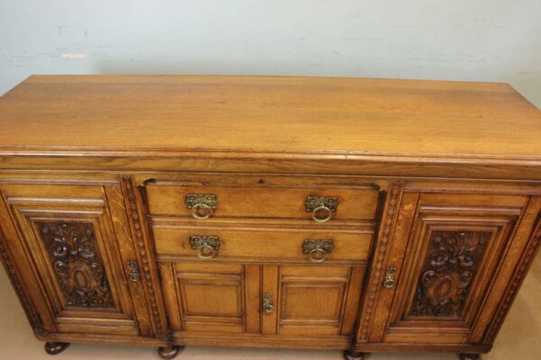 Antique Late 19th Century Oak Sideboard Dresser Base Sold - Image 6