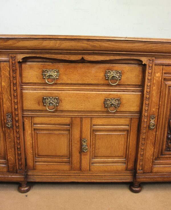 Antique Late 19th Century Oak Sideboard Dresser Base Sold - Image 8