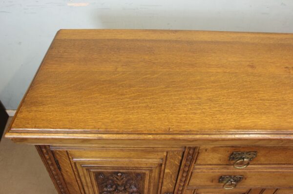 Antique Late 19th Century Oak Sideboard Dresser Base Sold - Image 9