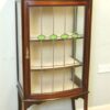 Antique Mahogany Inlaid Bow Front Display Cabinet - Image 2