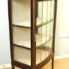 Antique Mahogany Inlaid Bow Front Display Cabinet - Image 6