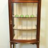 Antique Mahogany Inlaid Bow Front Display Cabinet - Image 7