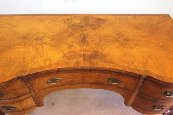 Antique Burr Walnut Writing Desk Side Table / Dressing Table - Image 12