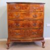 Antique Bow Front Figured Walnut Chest of Drawers - Image 2