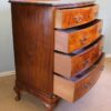 Antique Bow Front Figured Walnut Chest of Drawers - Image 11