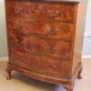 Antique Bow Front Figured Walnut Chest of Drawers - Image 5
