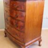 Antique Bow Front Figured Walnut Chest of Drawers - Image 9