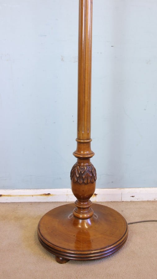 Walnut Standard Lamp. Antique Antique Lighting 5