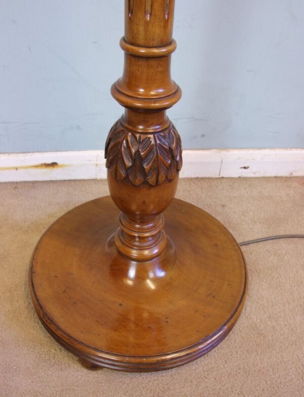 Walnut Standard Lamp. Antique Antique Lighting 8