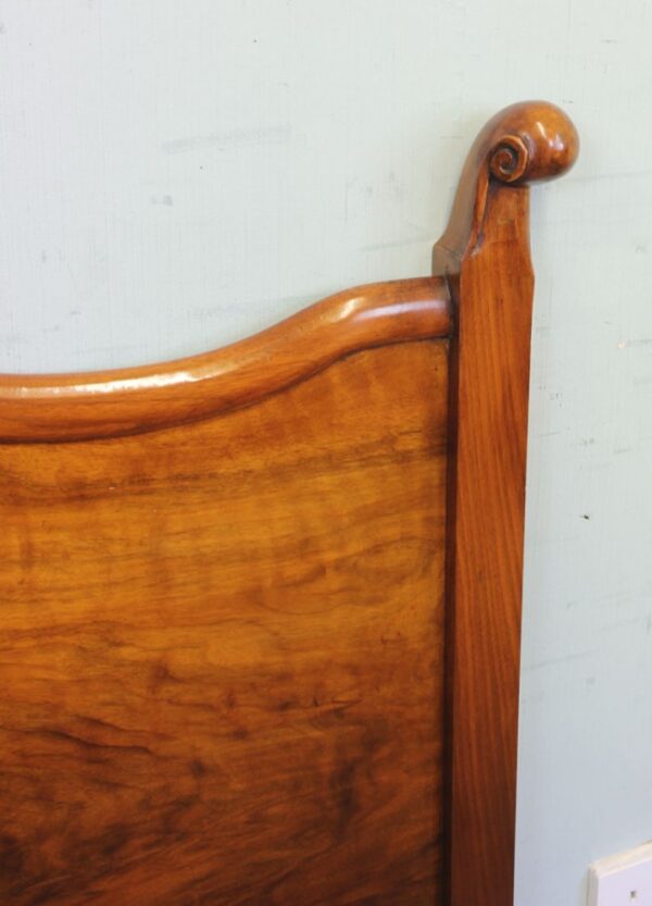 Antique Figured Walnut Double Bed - Image 17