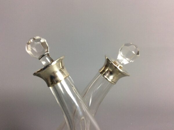 Silver Mounted Oil and Vinegar Decanter - Image 4