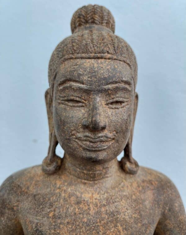 K0463 KHMER SITTING VISHNU ON LOTUS THRONE, BAPHUON, 10th CENTURY - Image 2