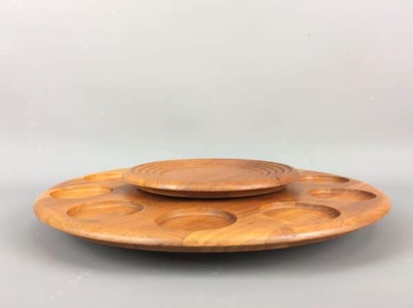 Mid Century Danish Teak Lazy Susan Lazy Susan Antique Collectibles 6