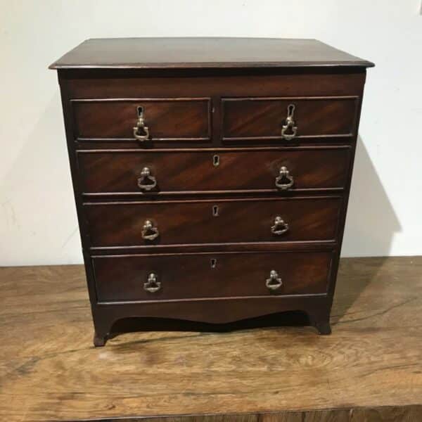 Apprentice piece, Georgian chest of mahogany draws Antique Draws 3