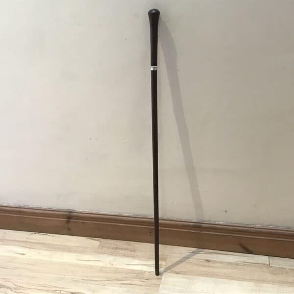 Gentleman’s walking stick sword stick with silver collar hallmarked Birmingham 1923 - Image 2