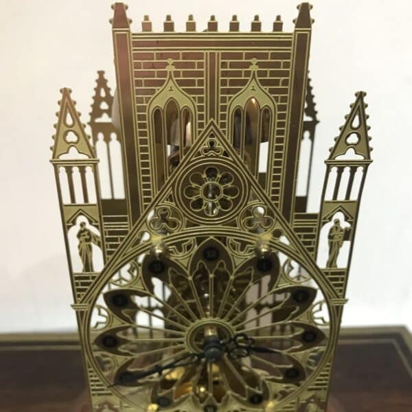 Cathedral skeleton glass dome clock - Image 3