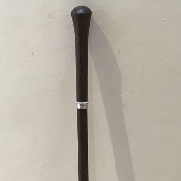 Gentleman’s walking stick sword stick with silver collar hallmarked Birmingham 1923 - Image 3